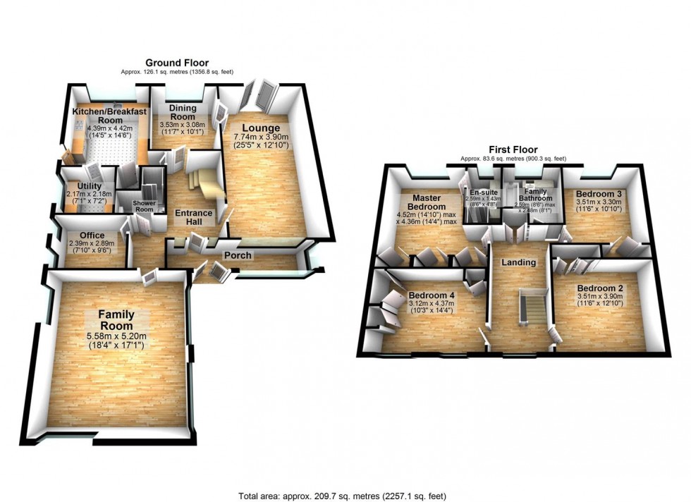 Floorplan for White Delves, Wellingborough