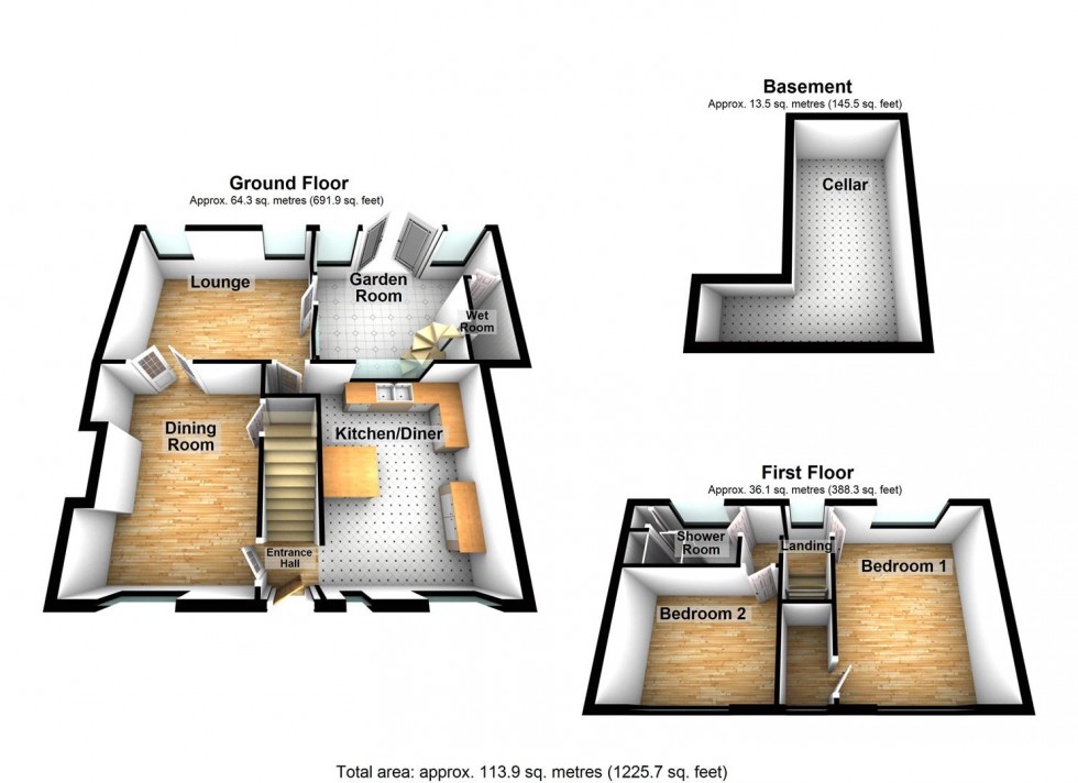 Floorplan for Vicarage Lane, Mears Ashby