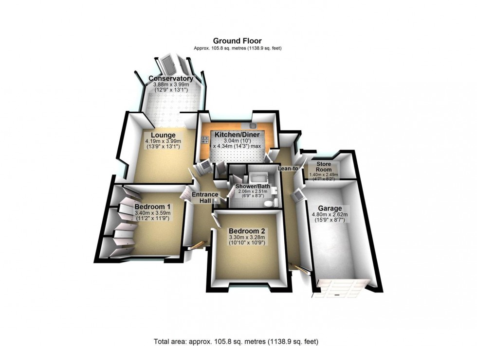 Floorplan for Nest Lane, Wellingborough