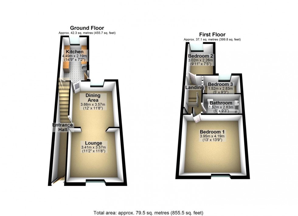 Floorplan for Fuller Street, Kettering