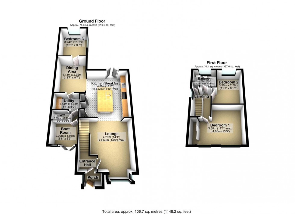 Floorplan for Torrington Road, Wellingborough