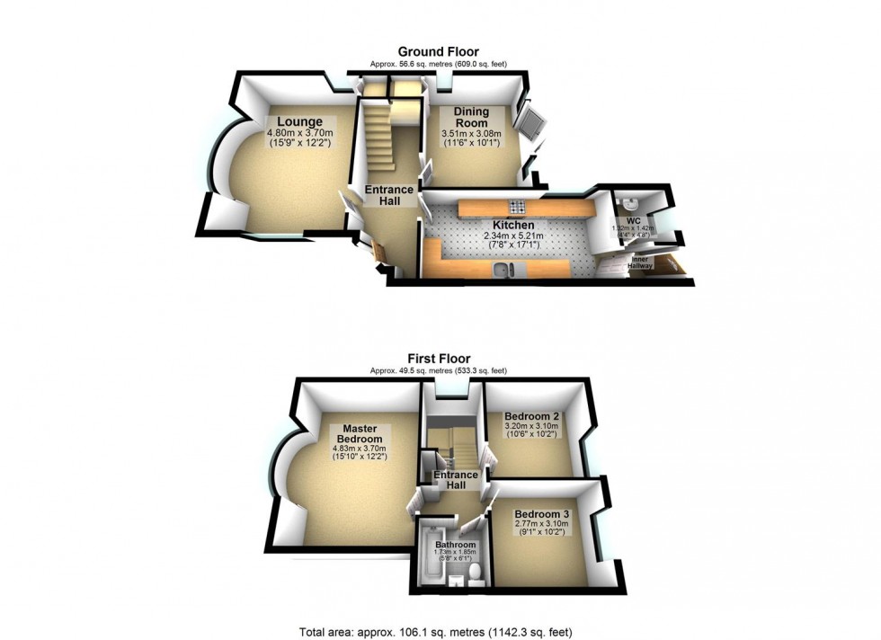 Floorplan for Nest Lane, Wellingborough