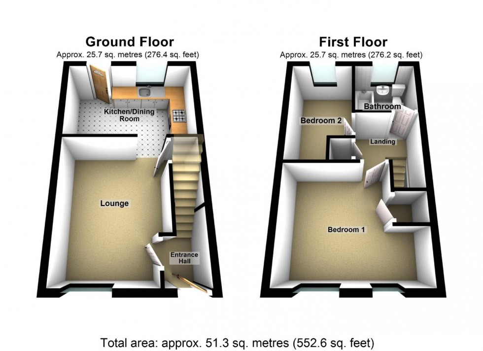 Floorplan for Elizabeth Close, Wellingborough