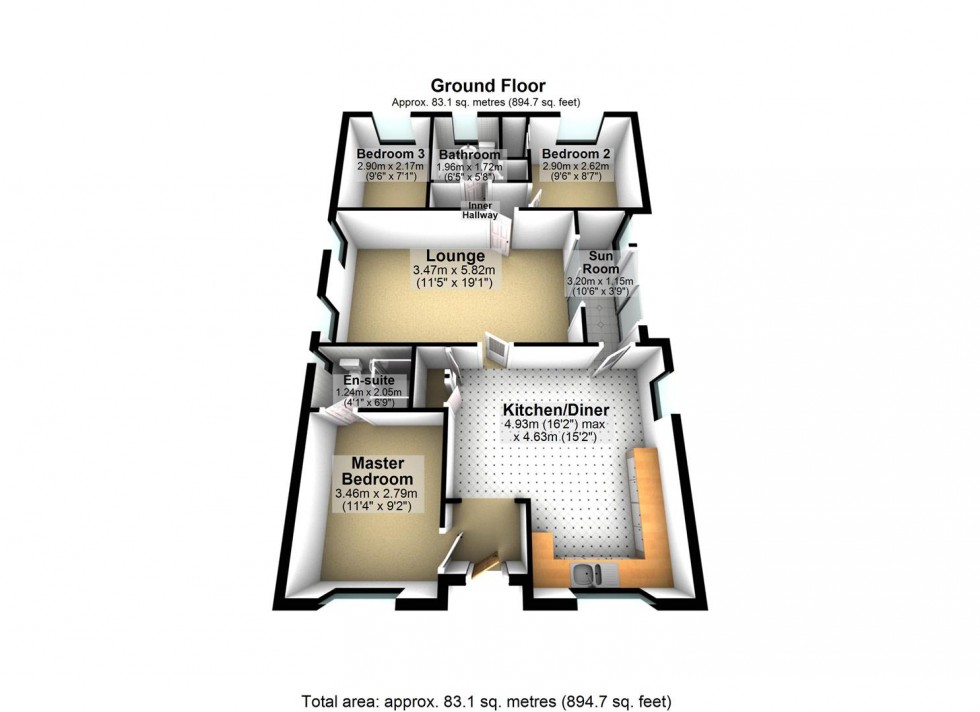 Floorplan for Nene Close, Wellingborough