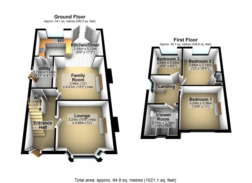 Floorplan for Abbey Road, Wellingborough