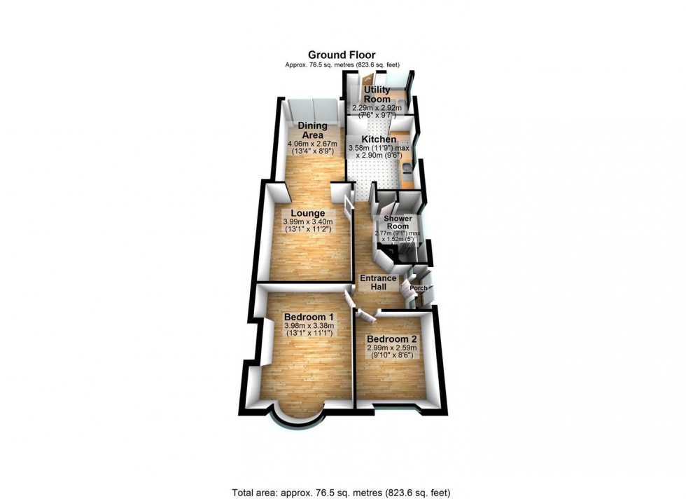 Floorplan for Oxford Street, Finedon, Wellingborough