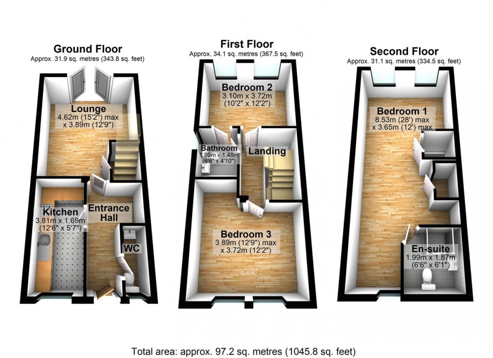 Floorplan for Glenvale Drive, Wellingborough