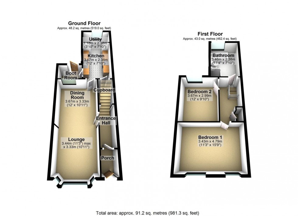 Floorplan for Newtown Road, Little Irchester