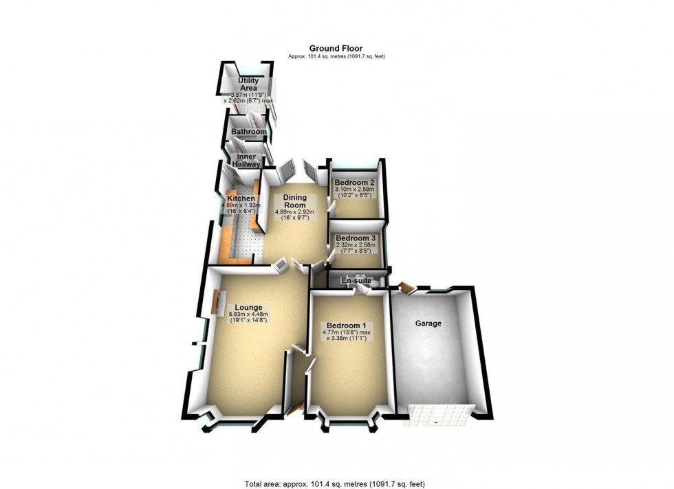 Floorplan for Bedford Road, Rushden