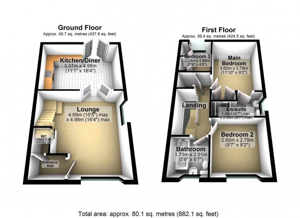 Floorplan for Gleanings Road, Irchester
