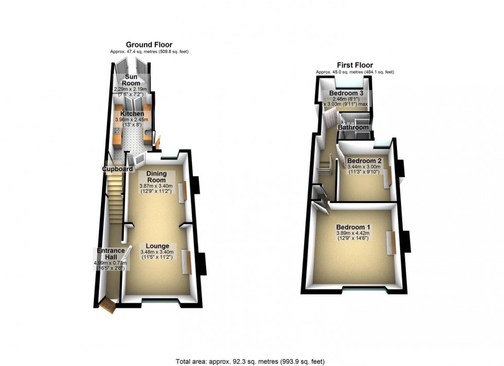 Floorplan for Colwell Road, Wellingborough