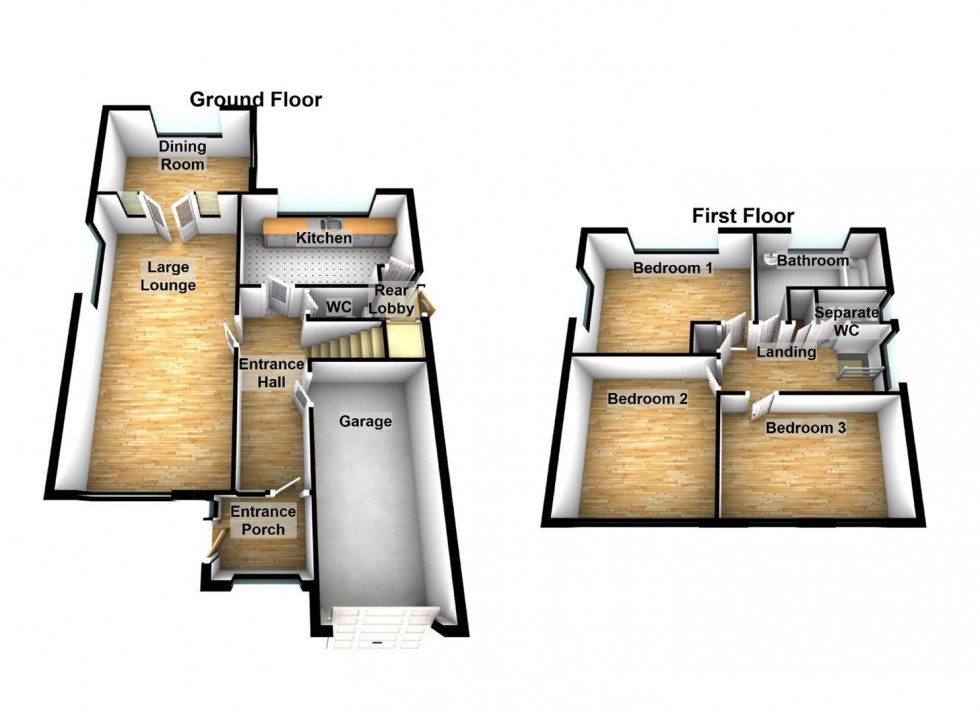 Floorplan for Edwards Drive, Wellingborough