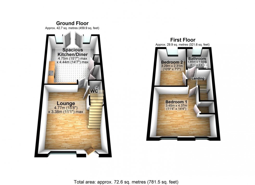Floorplan for London Road, Bozeat