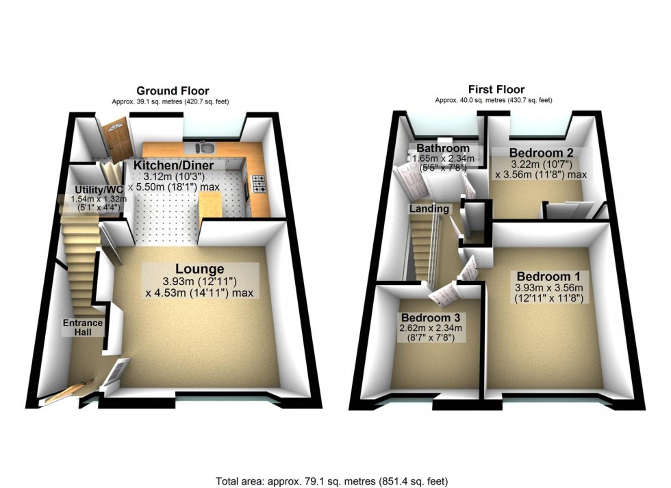 Floorplan for Burns Road, Wellingborough