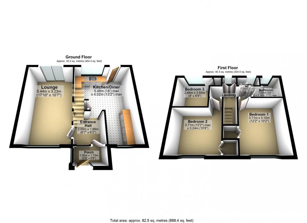 Floorplan for Longfellow Road, Wellingborough