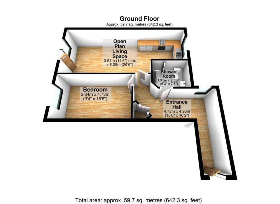 Floorplan for 38c Broad Green, Wellingborough