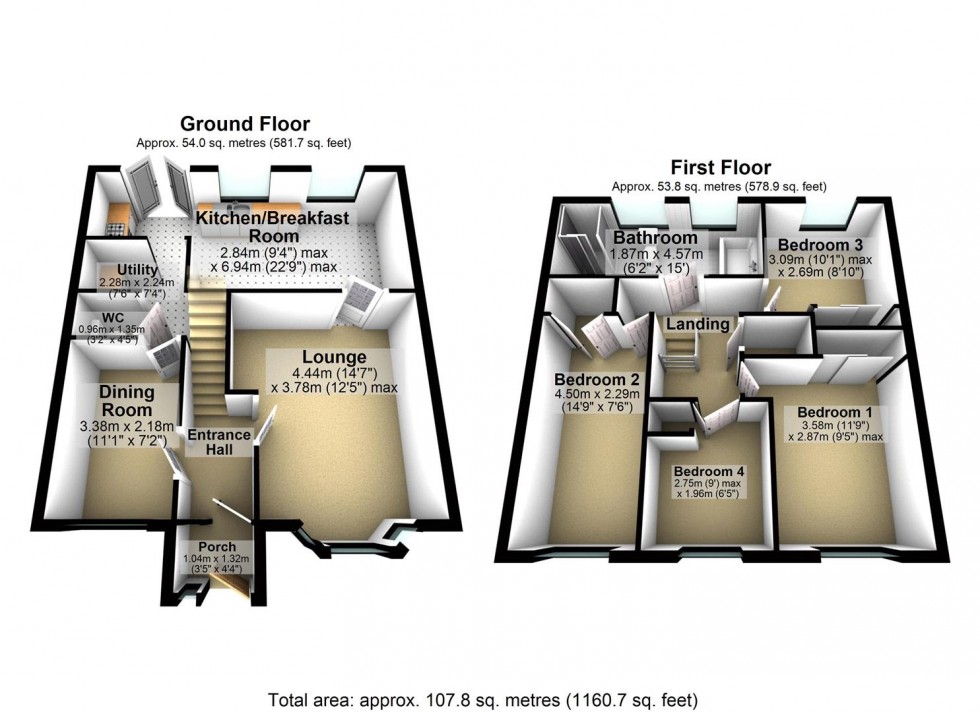 Floorplan for Tees Close, Wellingborough