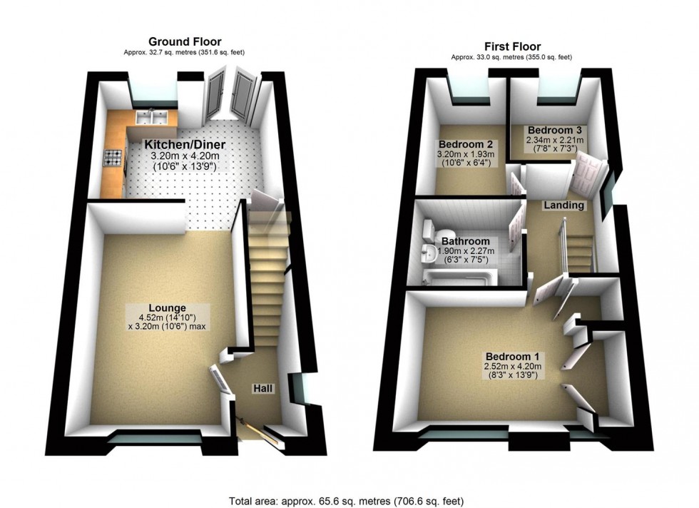 Floorplan for Ambleside Close, Wellingborough
