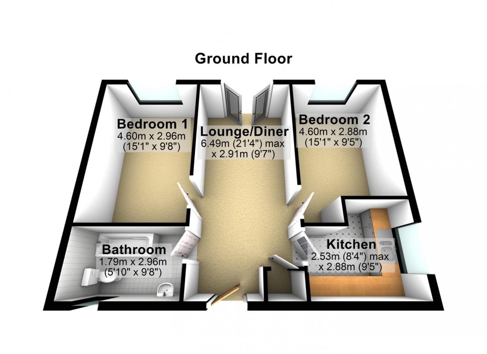 Floorplan for Fields View, Wellingborough