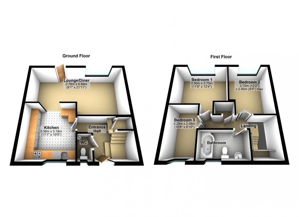 Floorplan for Sandpiper Lane, Wellingborough