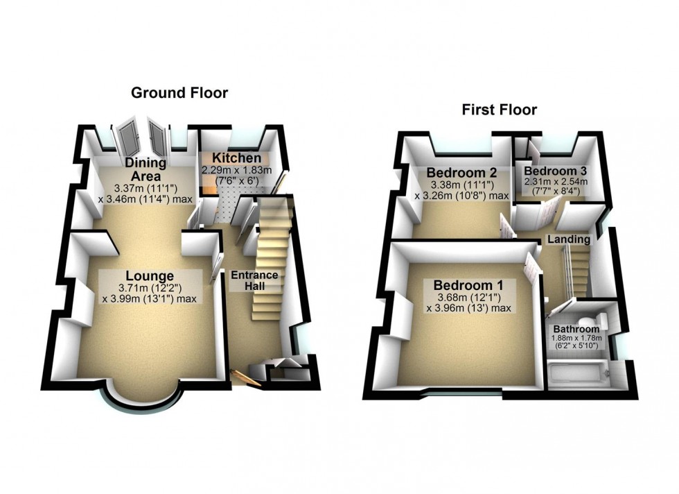 Floorplan for Gold Street, Wellingborough