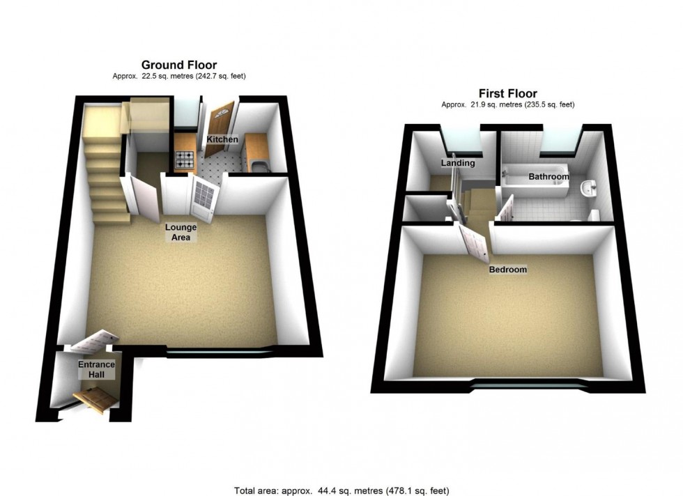 Floorplan for Dale Avenue, Wellingborough