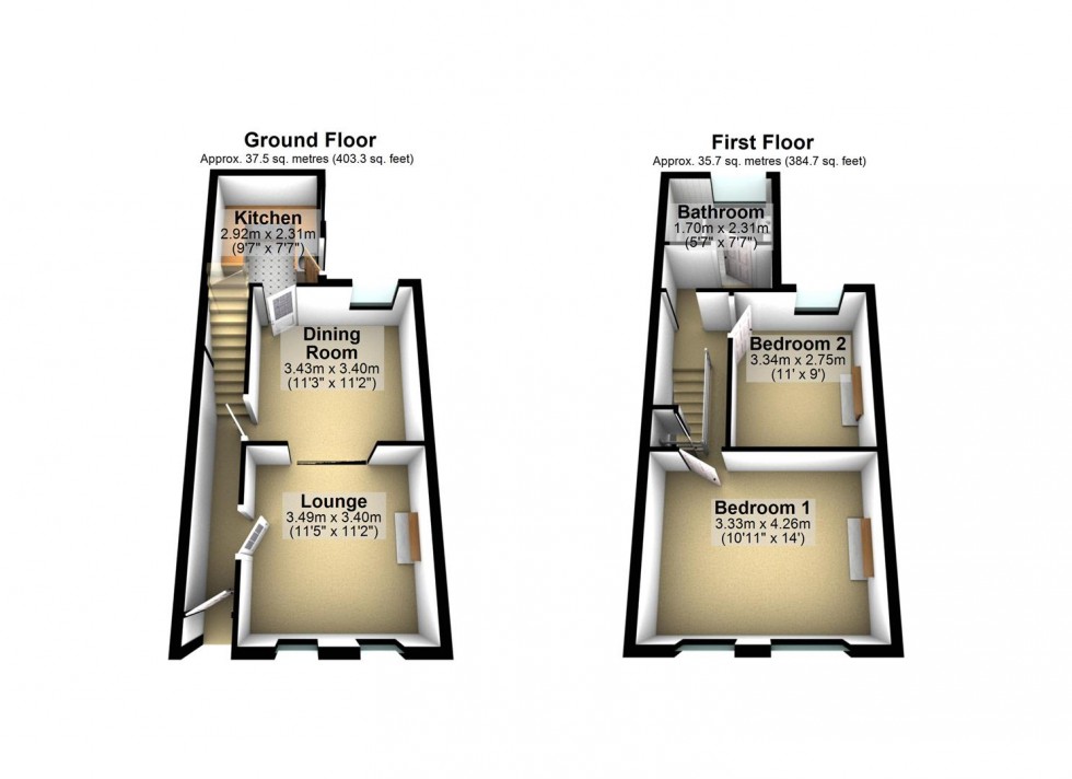 Floorplan for Fletcher Road, Rushden