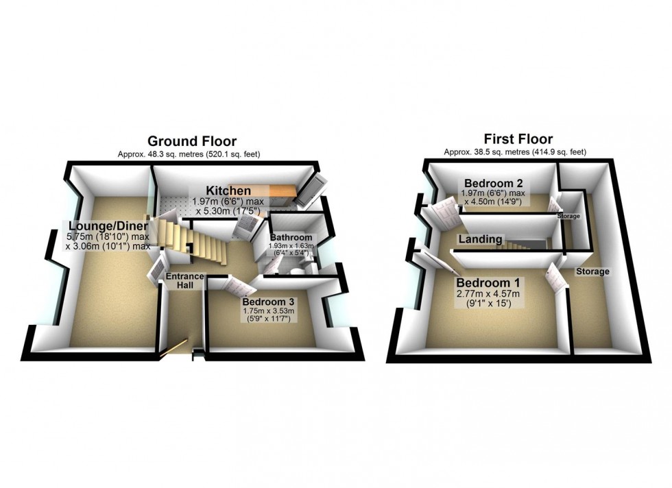 Floorplan for Roche Way, Wellingborough