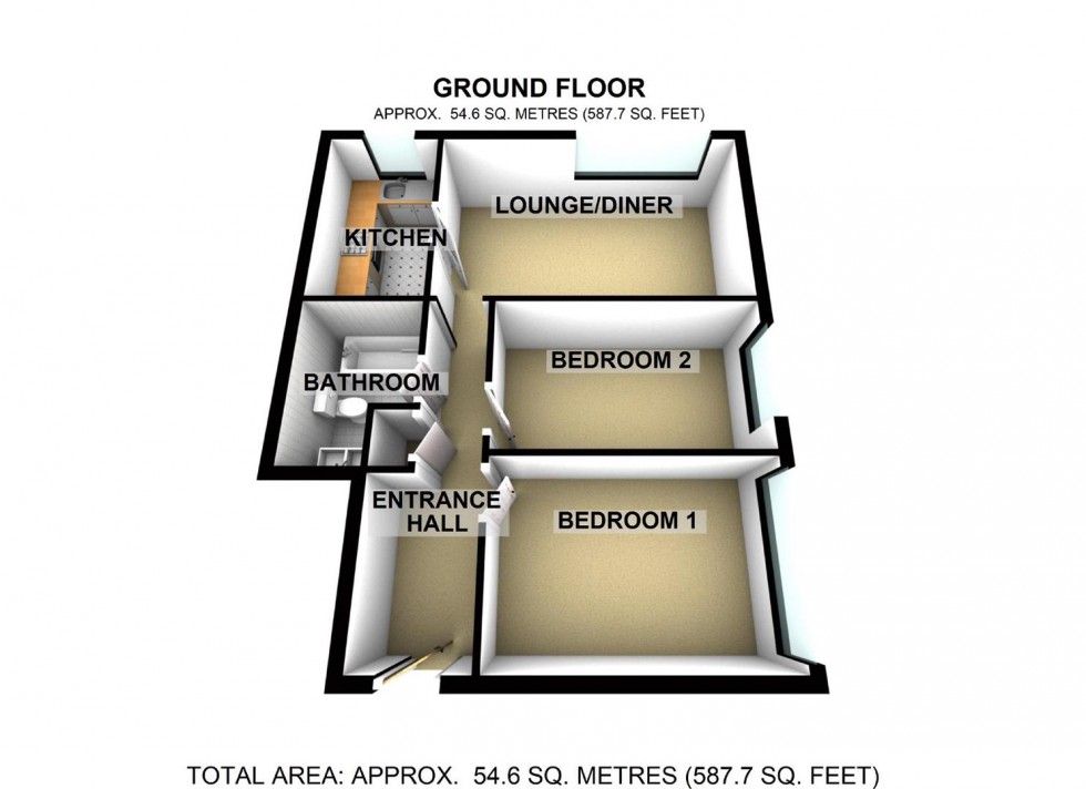 Floorplan for The Willows, Little Harrowden