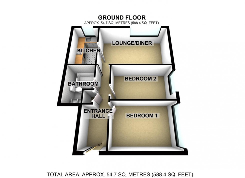 Floorplan for The Willows, Little Harrowden