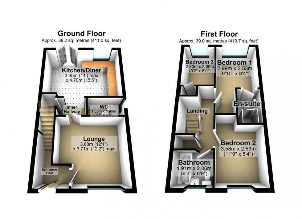 Floorplan for Cydonia Way, Wellingborough