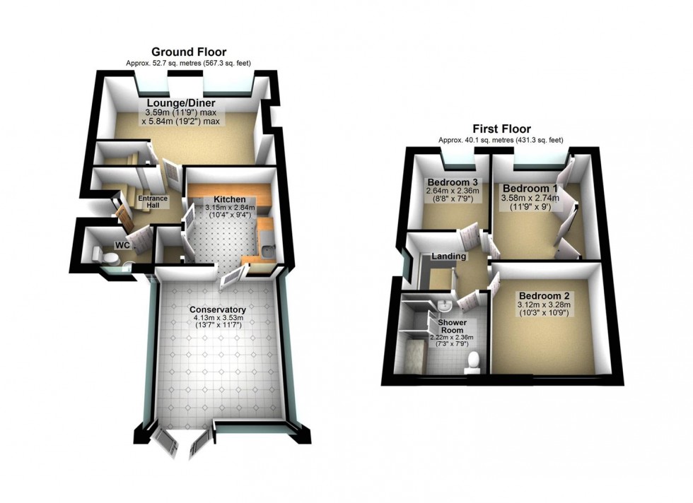 Floorplan for Windsor Road, Wellingborough
