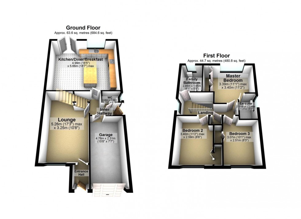 Floorplan for Evesham Close, Wellingborough