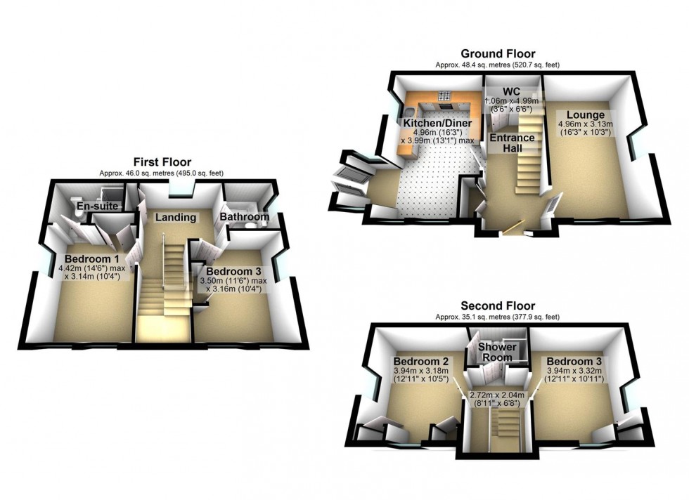 Floorplan for Jupiter Way, Wellingborough