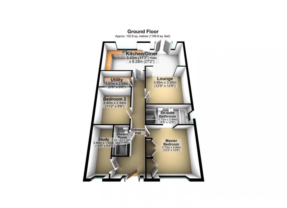Floorplan for Hardwick Road, Wellingborough