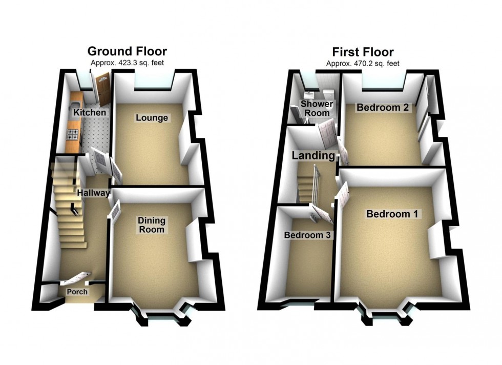 Floorplan for hillside road, wellingborough