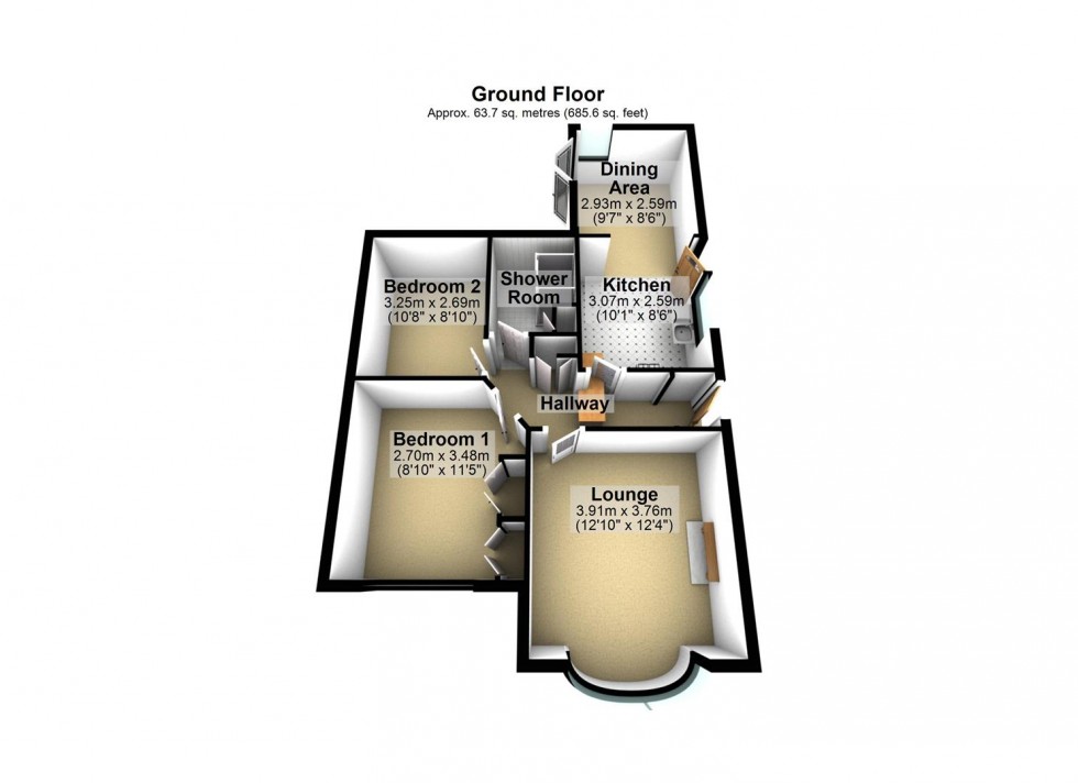 Floorplan for Ridgeway, Wellingborough