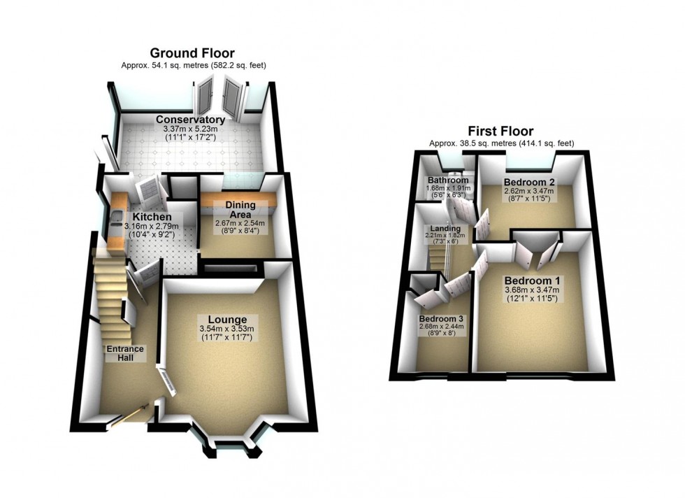 Floorplan for Milner Road, Finedon
