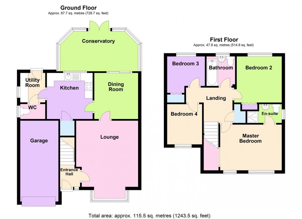 Floorplan for Haddon Close, Wellingborough