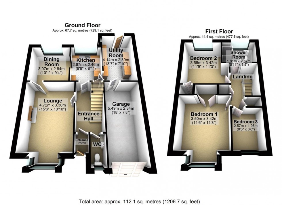 Floorplan for Cragside, Wellingborough