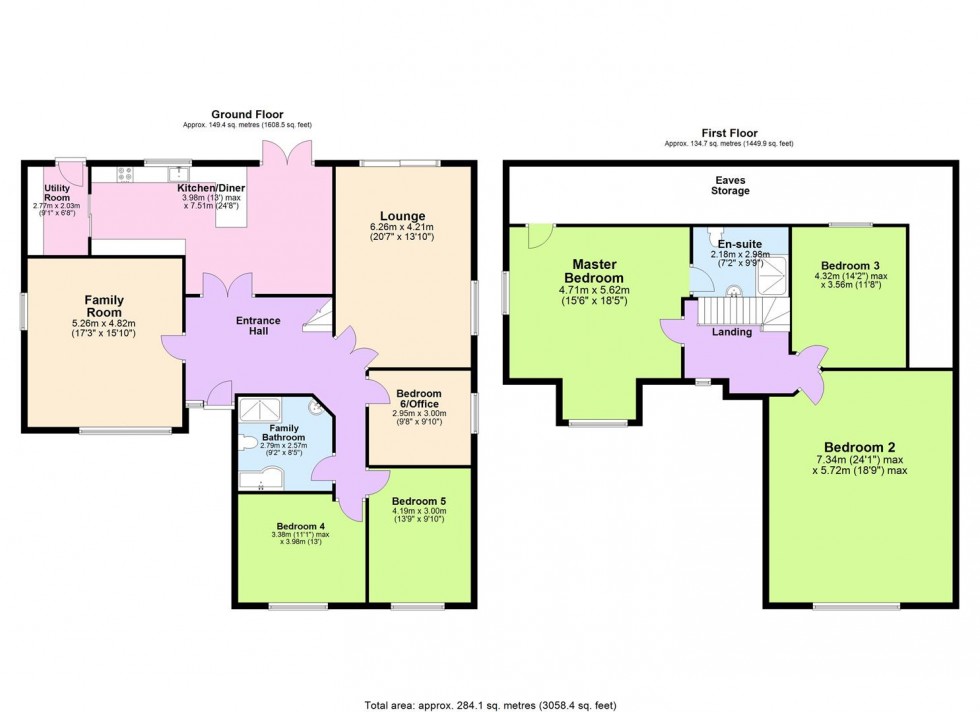 Floorplan for Nursery Drive, Wellingborough