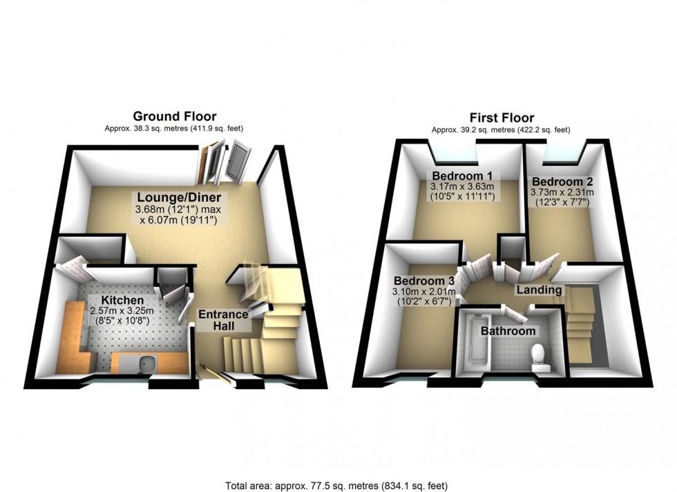 Floorplan for Nightingale Lane, Wellingborough
