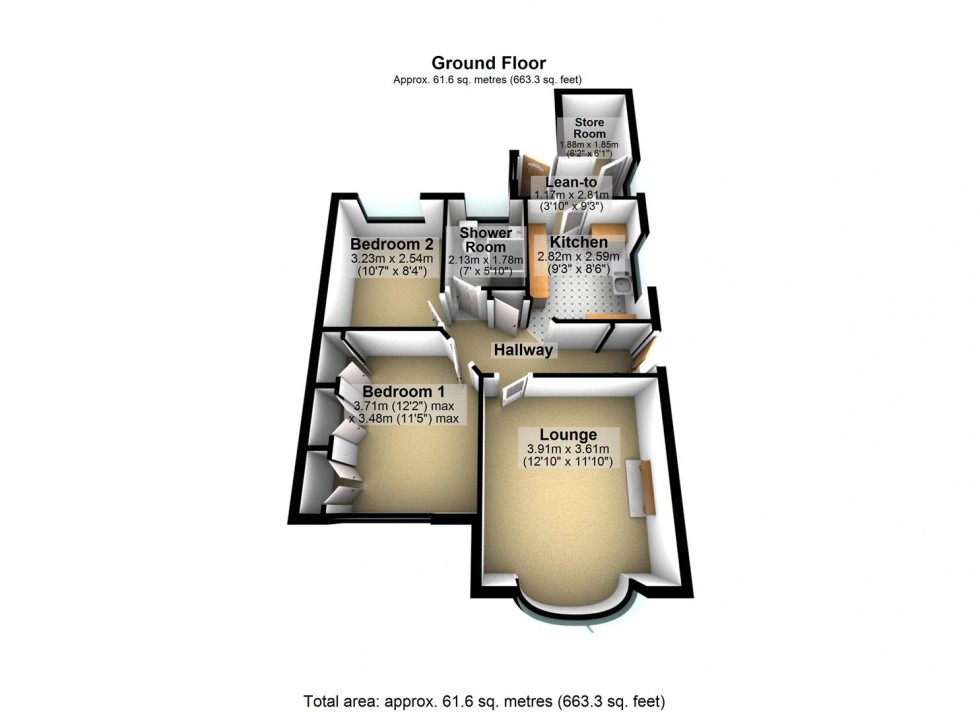 Floorplan for Saxby Crescent, Wellingborough