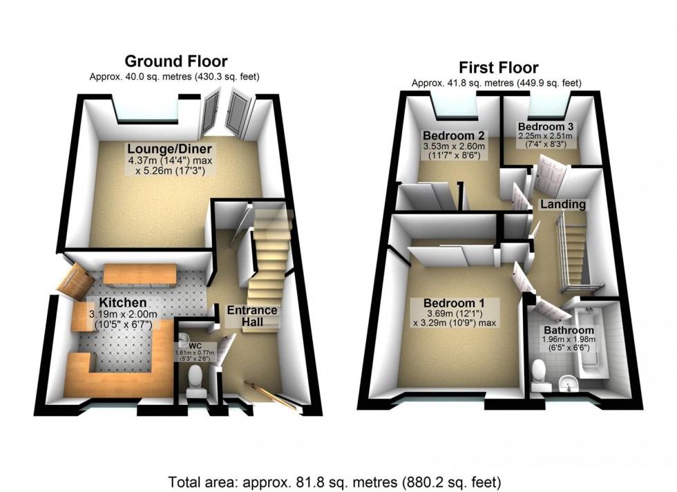 Floorplan for Turnberry Court, Wellingborough