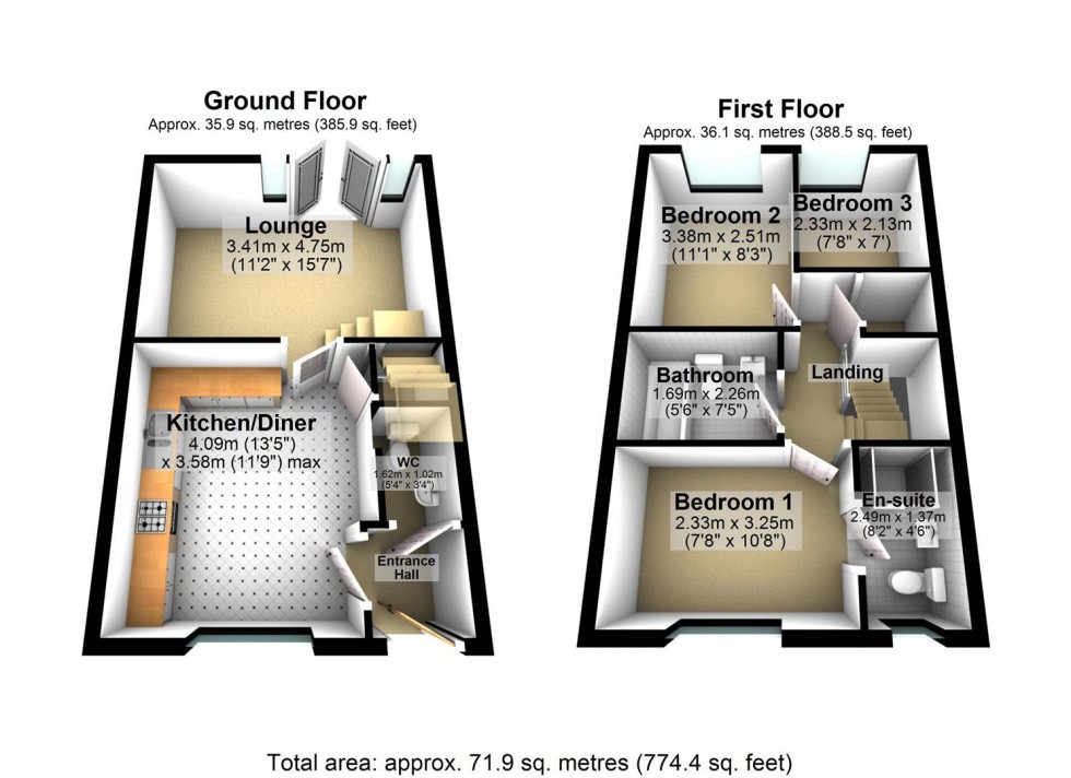 Floorplan for Blackthorn Grove, Wellingborough