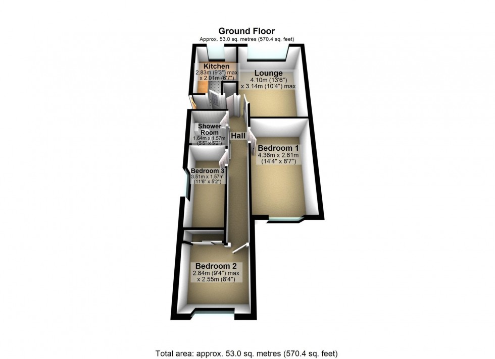 Floorplan for Compton Way, Earls Barton, NN6