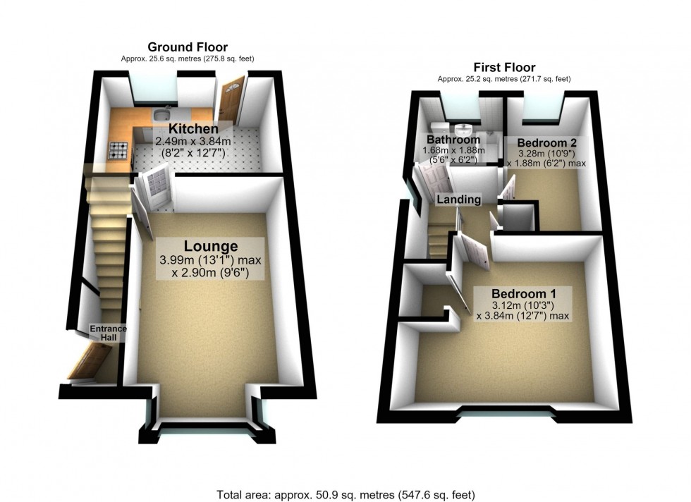 Floorplan for Ambleside Close, Wellingborough, NN8