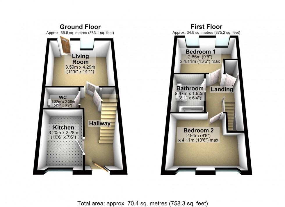 Floorplan for Riverside Close, Little Irchester, NN8
