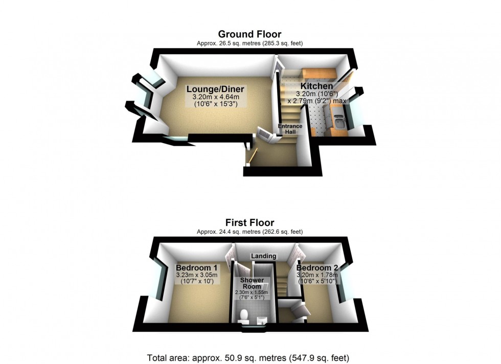 Floorplan for Heron Close, Wellingborough, NN8