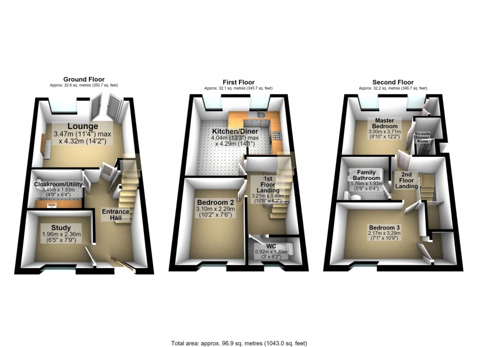 Floorplan for John Lea Way, Wellingborough, NN8